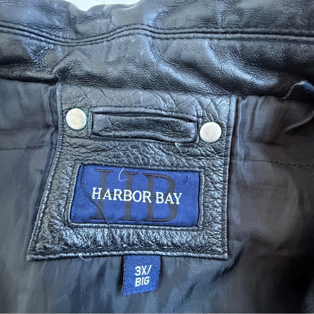 VYG Harbor Bay Men’s Genuine Leather Jacket | Black | 3XL | Classic‎ Zip-Up Coat - Picture 10 of 16